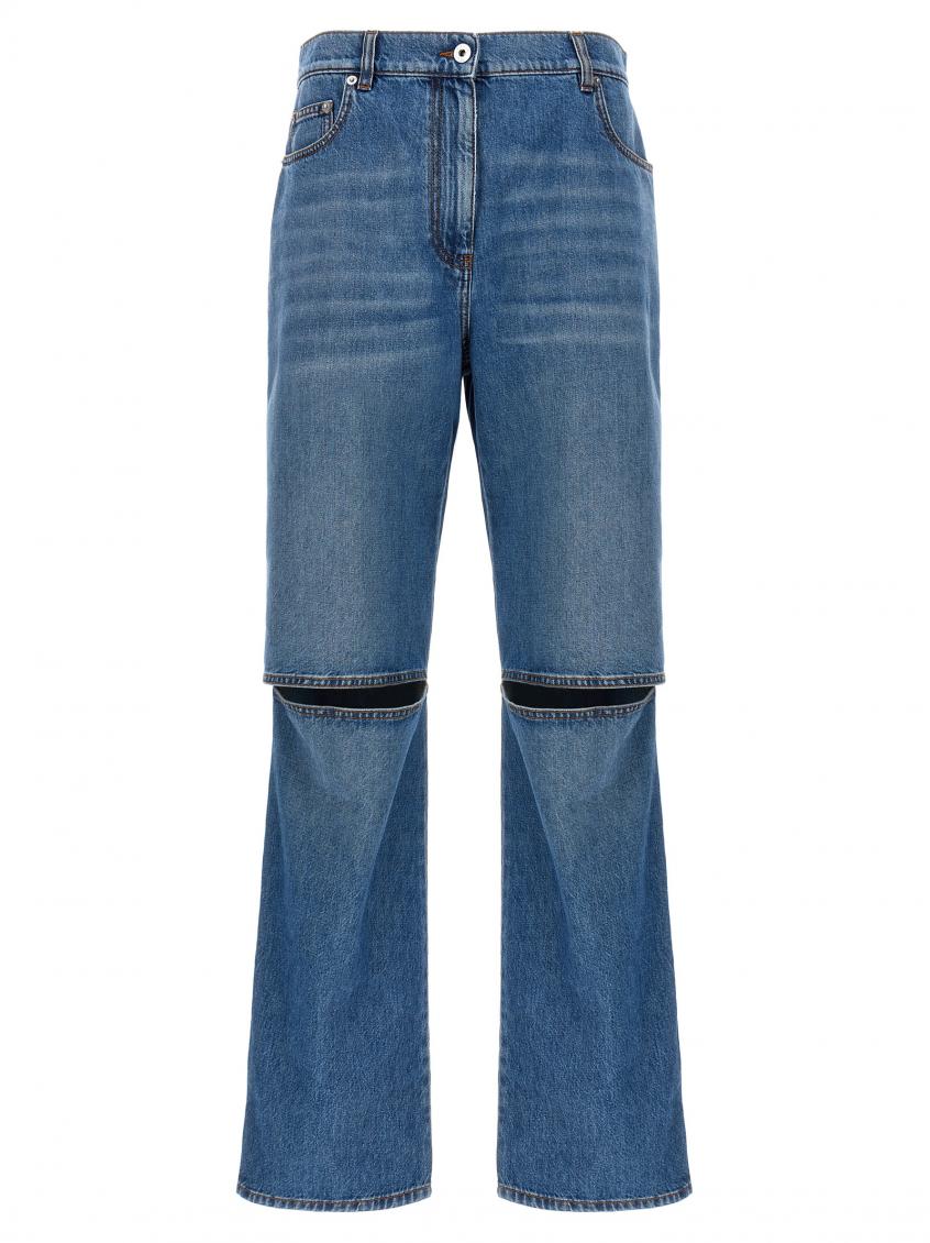 Jw Anderson J.w.anderson Women Cut-out Jeans In Blue