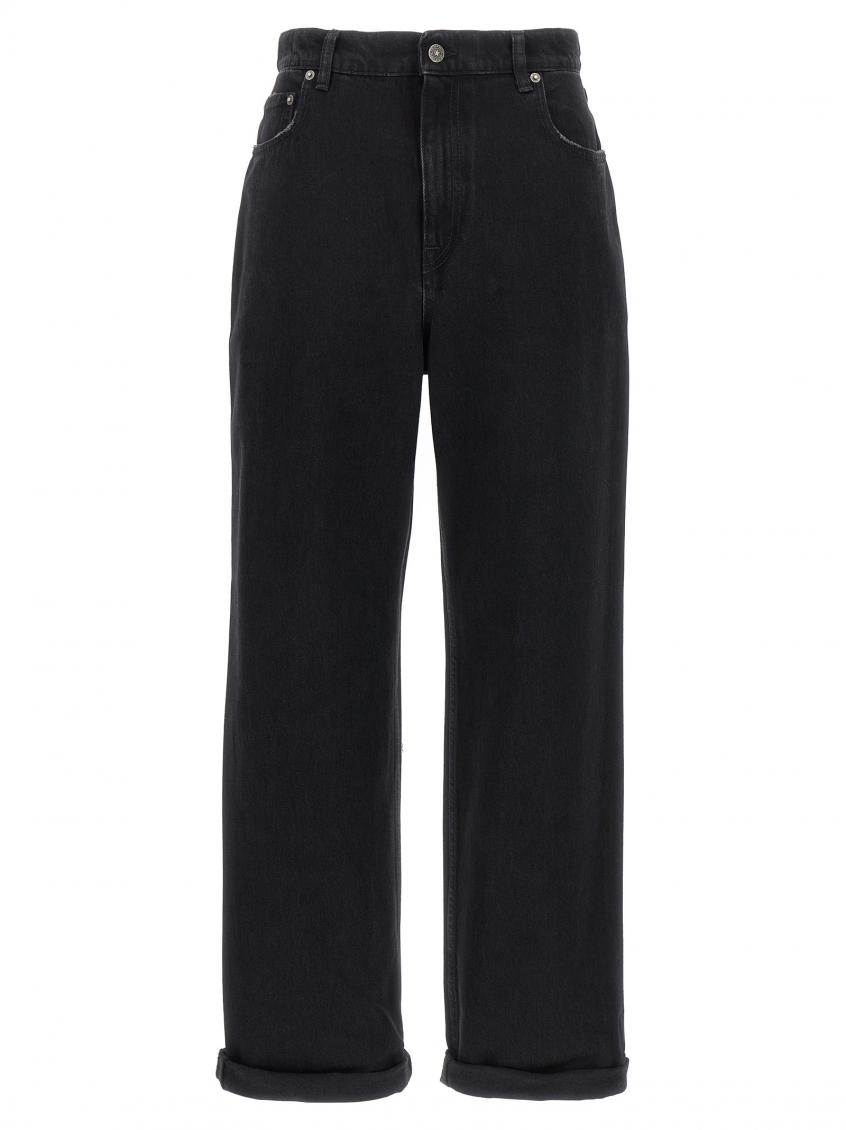 Golden Goose Golden Kim One Washed Jeans In Black