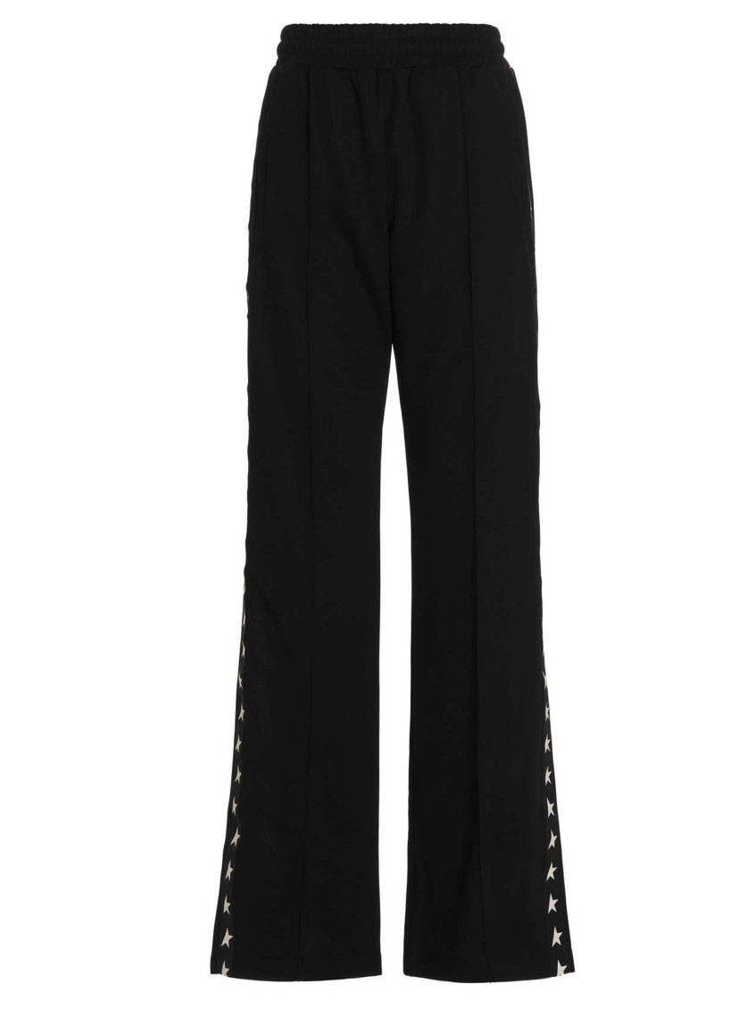 Golden Goose Dorotea Track Pants With Star Bands In Blackwhite