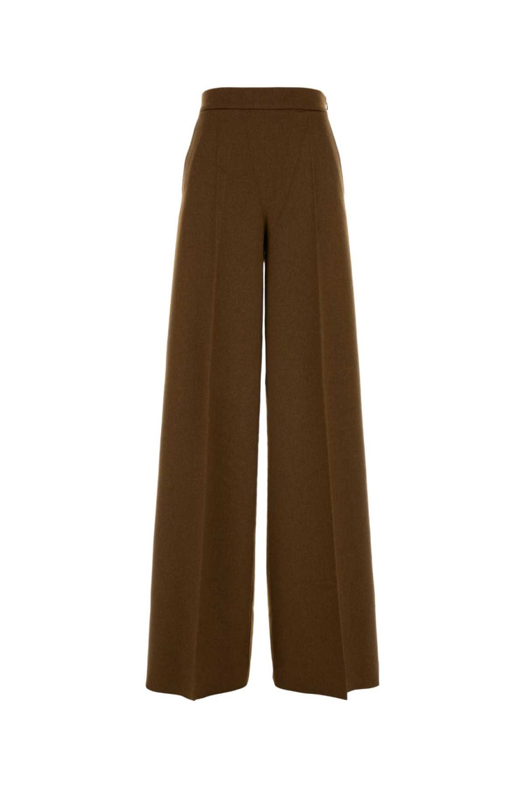 Max Mara Pantalone Dalla Gamba Ampia Axe1234 In Cammello Donna In Light Brown