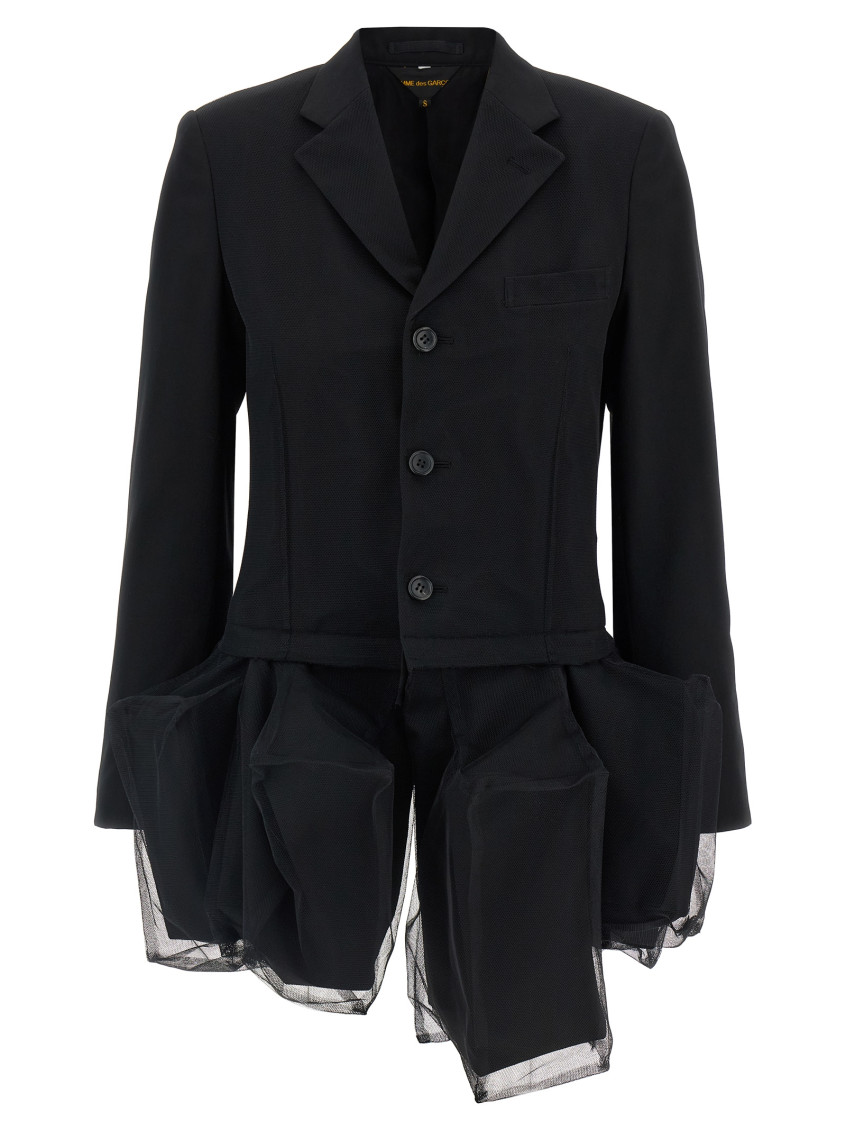 Shop Comme Des Garçons Black Geometric Blazer