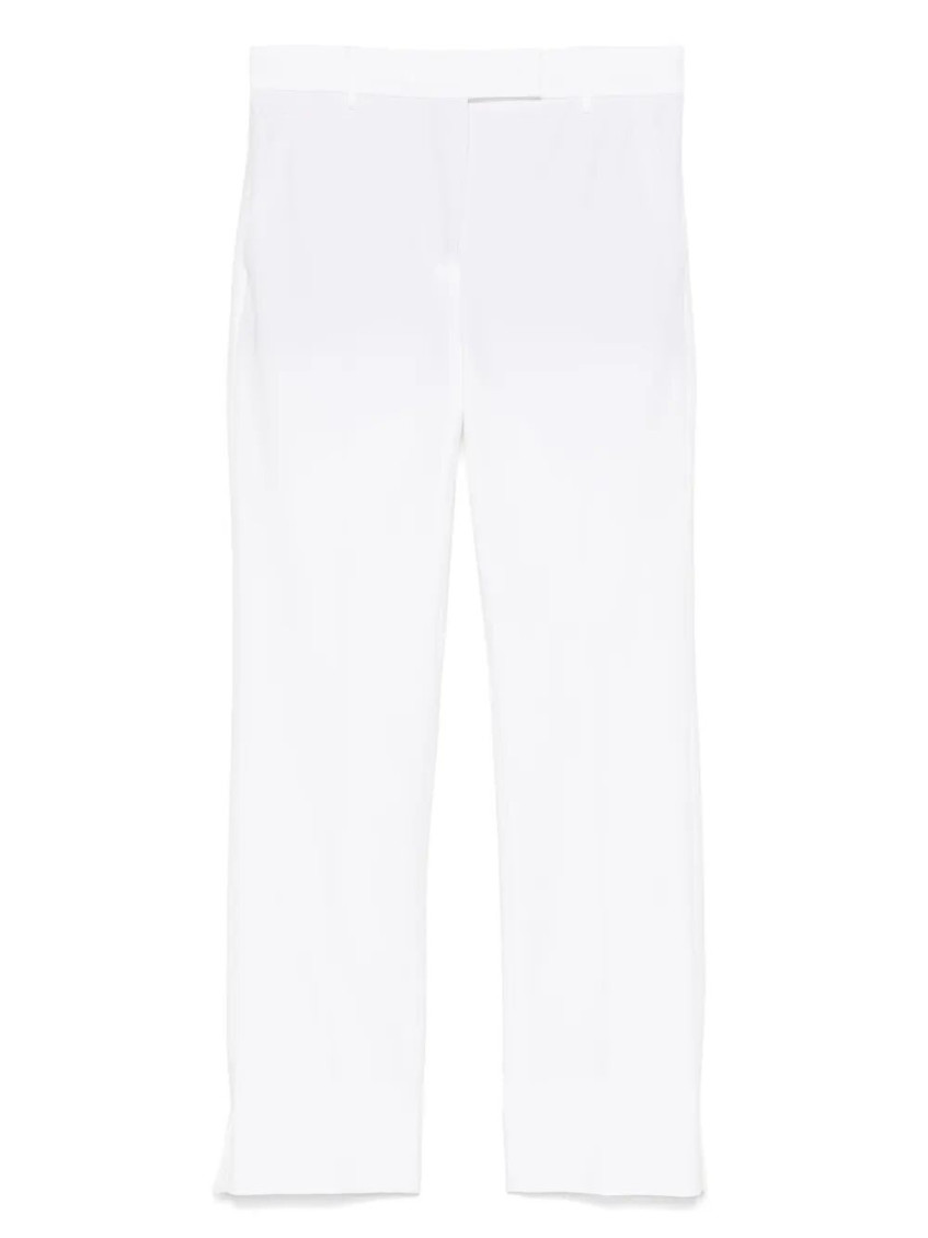 Incotex Pantaloni In Misto Cotone Con Gamba Affusolata In White