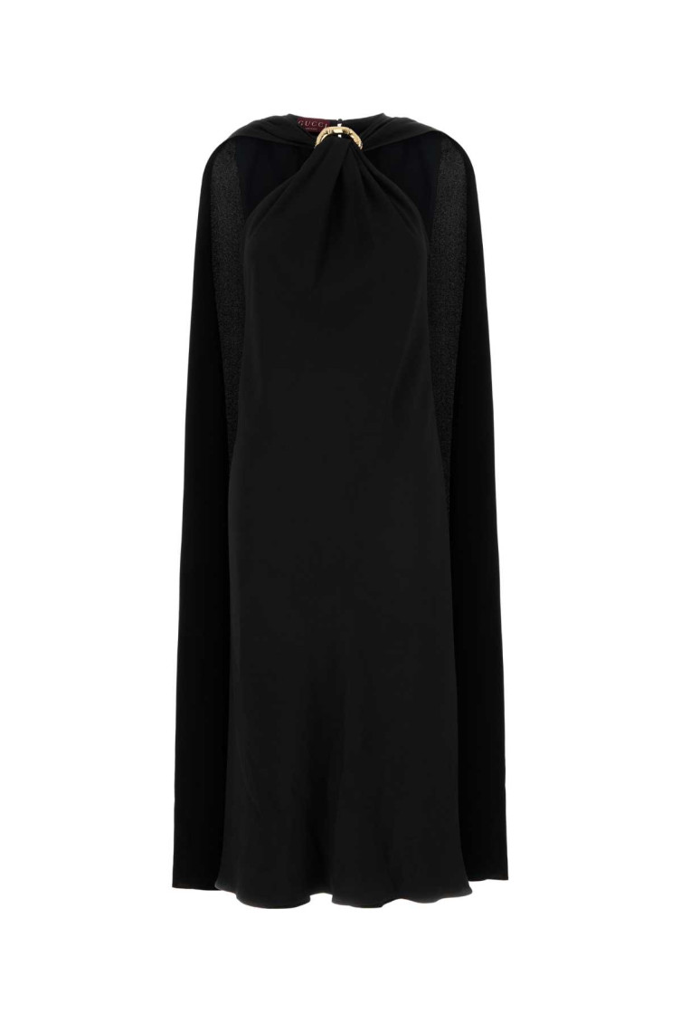 Gucci Black Acetate Blend Fabric Evening Dress