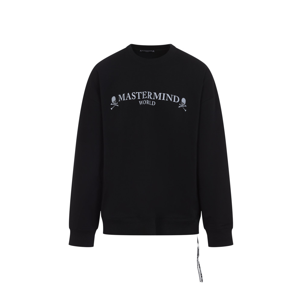 Mastermind Japan Long-sleeve Black T-shirt With Graphic Skull Design In Black