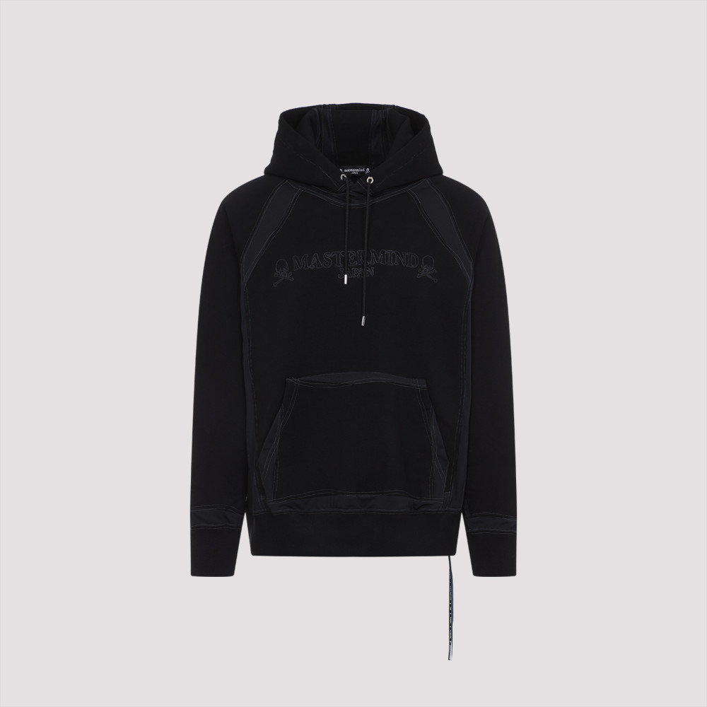 Mastermind Japan Mastermind Classic Hooded Black Sweatshirt With Graphic Detailing In Black