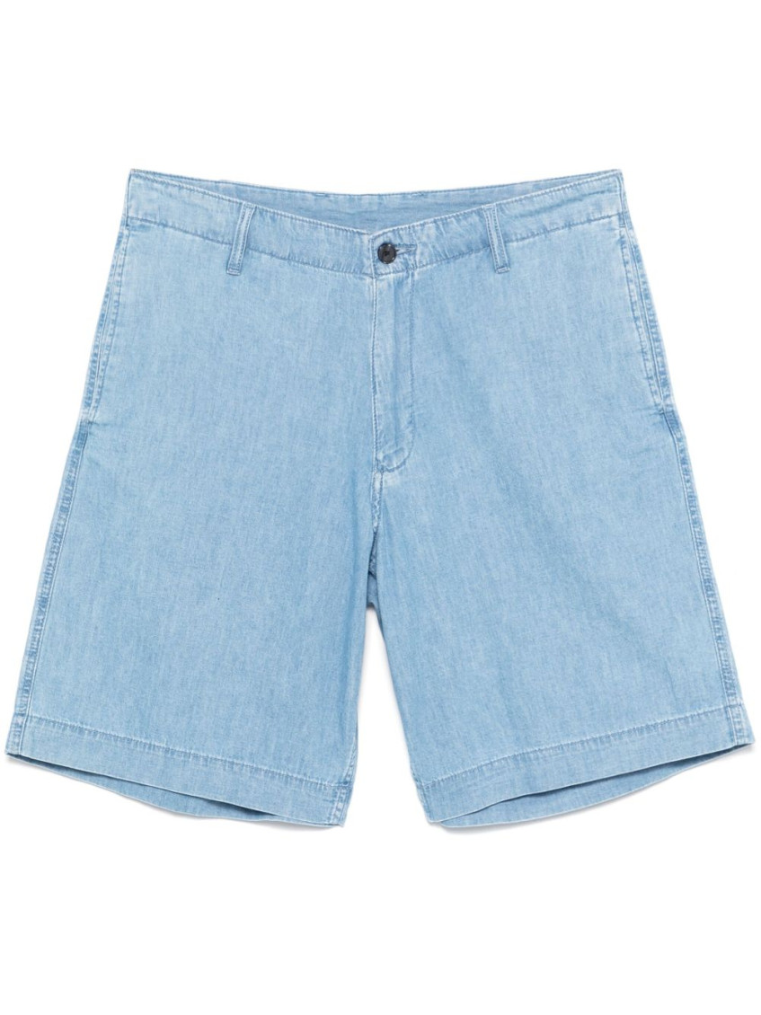 Emporio Armani Chambray Denim Bermuda Shorts