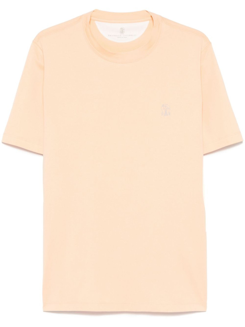Brunello Cucinelli Crew-neck Cotton Jersey T-shirt With Printed Logo