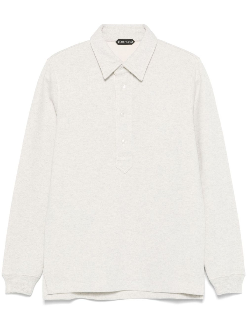 Tom Ford Grey Knitted Polo