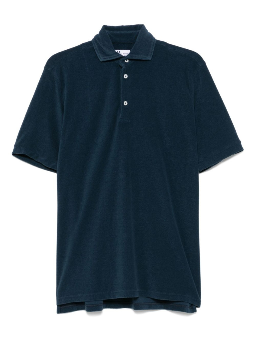 Doppia Navy Blue Short Sleeve Polo