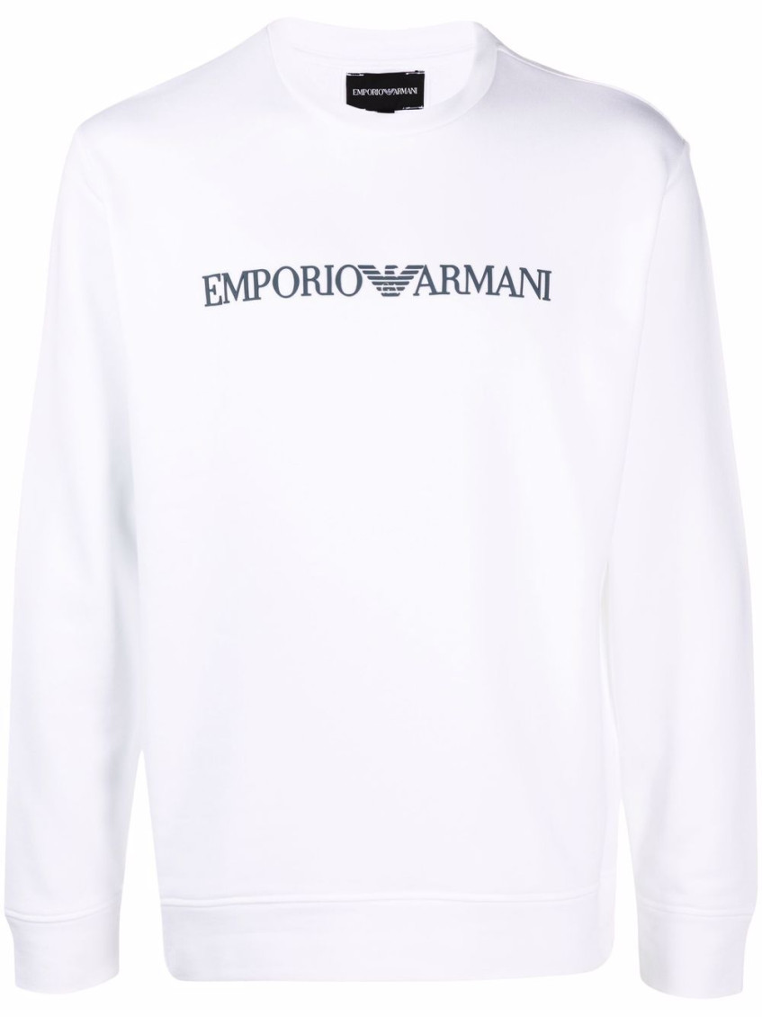 Emporio Armani Logo Print Long-sleeved Sweatshirt