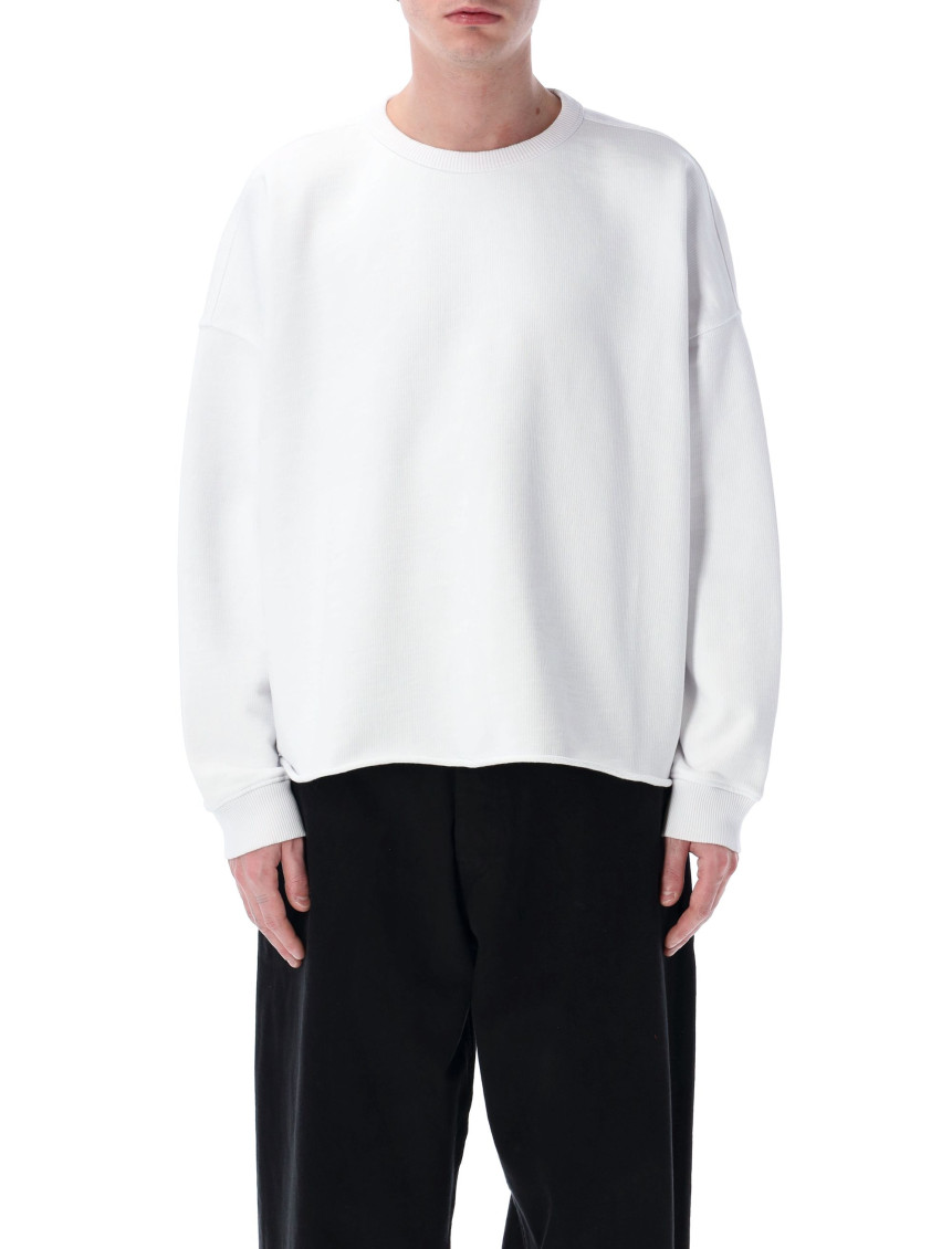 Ymc You Must Create White Crewneck Cotton Sweatshirt