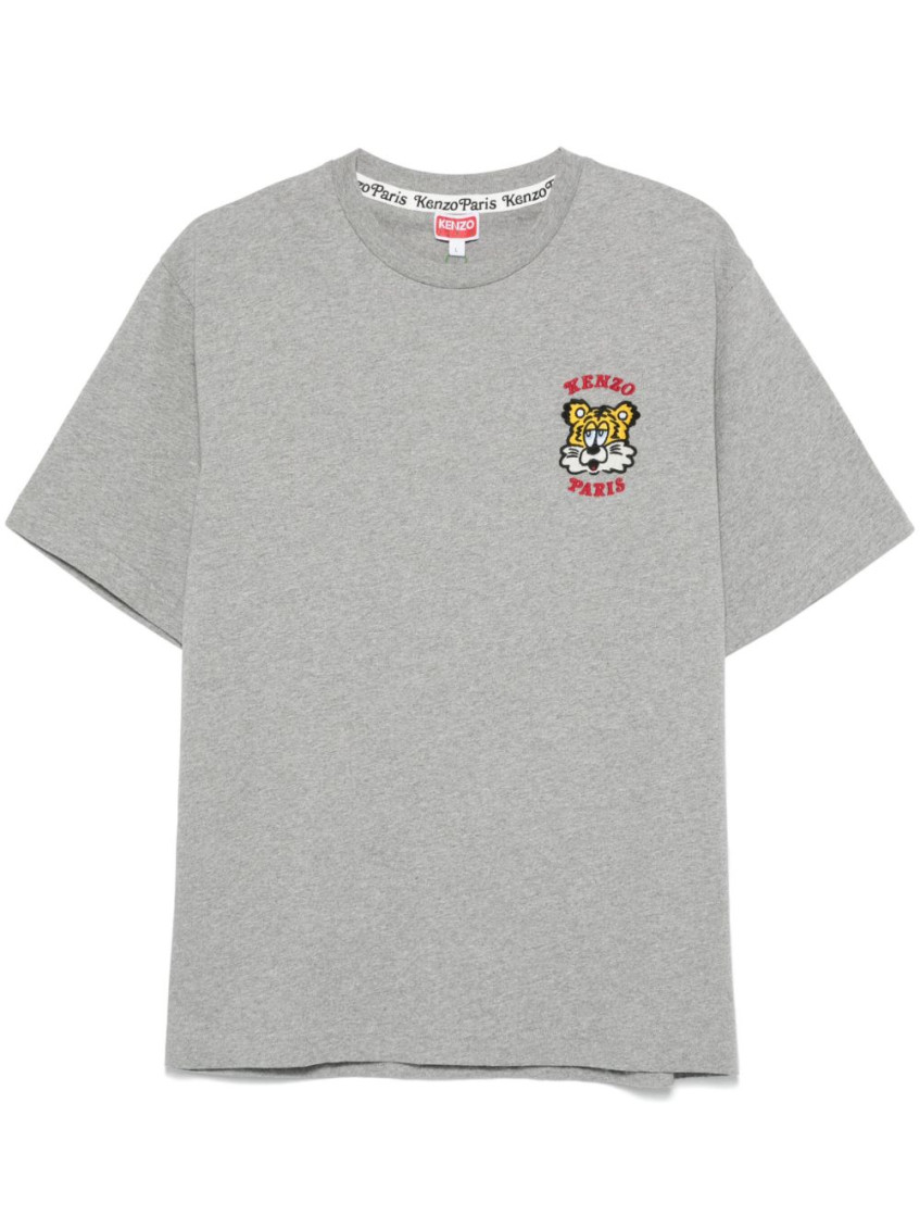 Kenzo Grey Logo Crewneck T-shirt