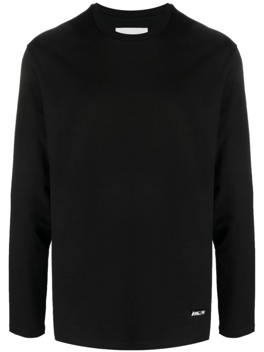 Jil Sander Crew Neck Cotton T-shirt In Black