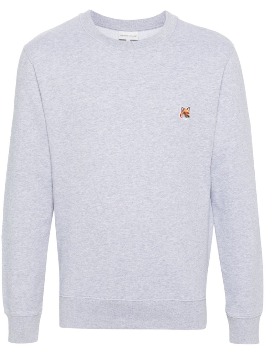 Shop Maison Kitsuné Grey Bold Fox Sweatshirt