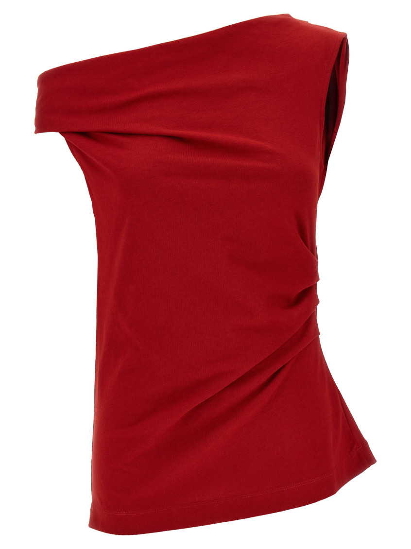 Dries Van Noten Draped One-shoulder Top Fitted Silhouette