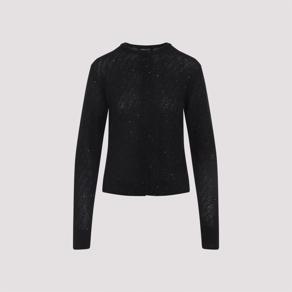 Fabiana Filippi Virgin Wool Cardigan Mini-sequins