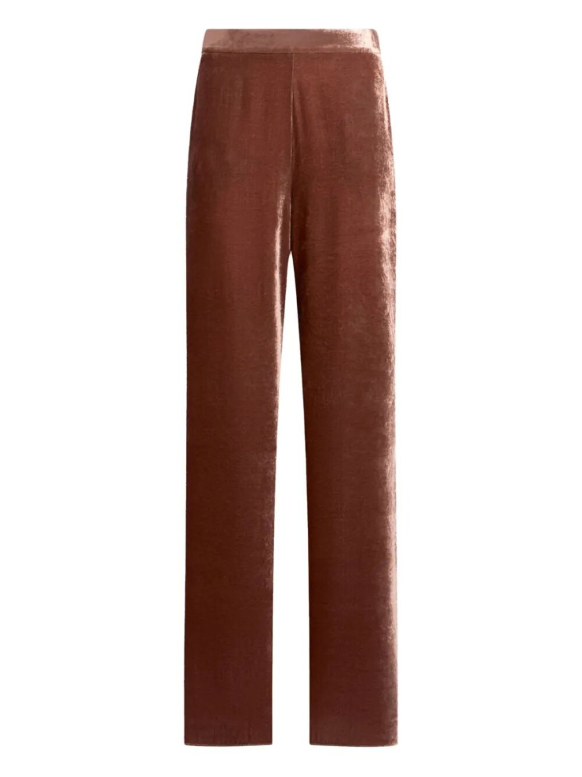 Etro Dark Pink Velvet Palazzo Trousers