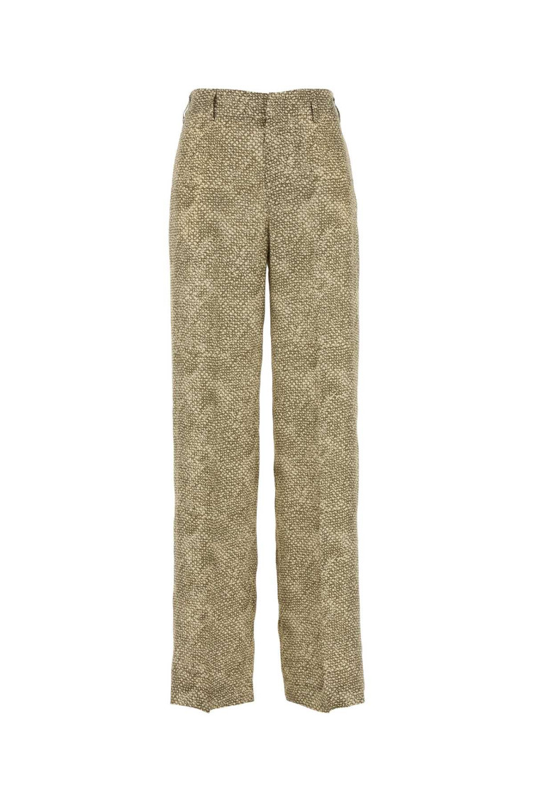 Pt Torino High Waist Satin Trousers With Side Pockets