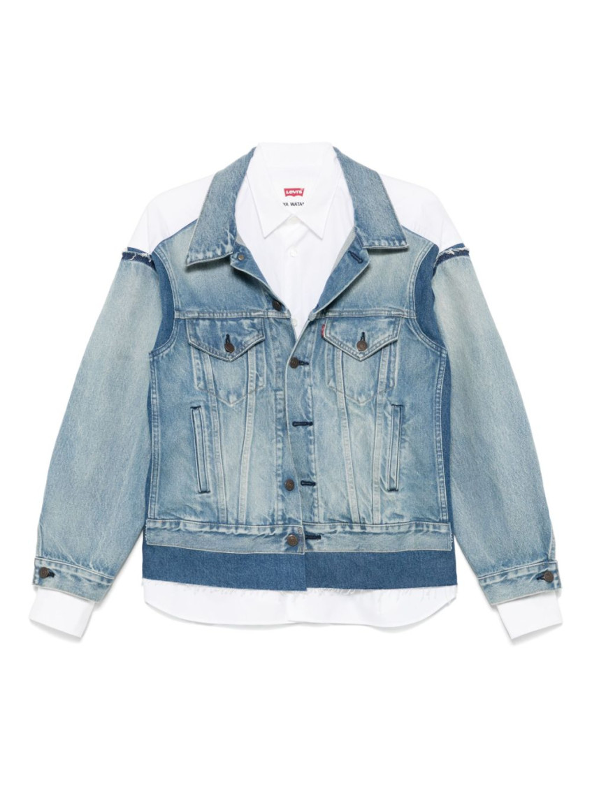 Shop Junya Watanabe Light Blue Denim Jacket
