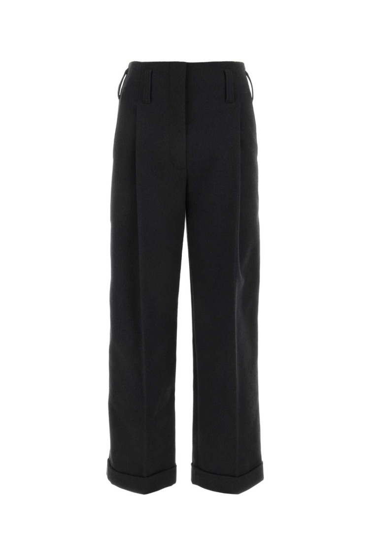 Philosophy Wide Leg Trousers With Cuffed Hem