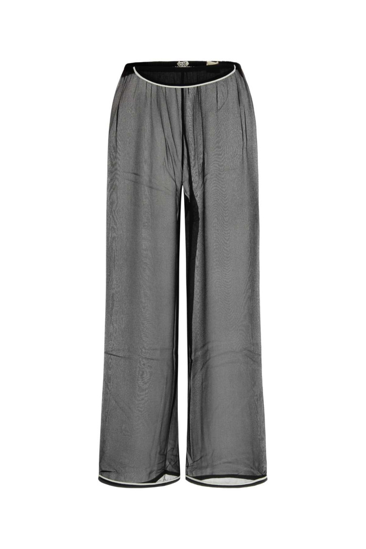 Bode Black Juana Sheer Silk Trousers