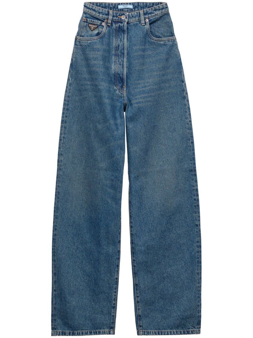 Prada Blue Wide-leg Jeans