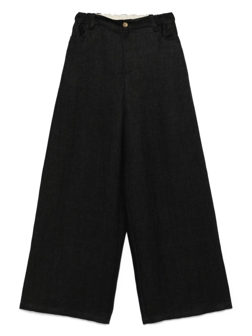Alysi Linen Wide Leg Trousers