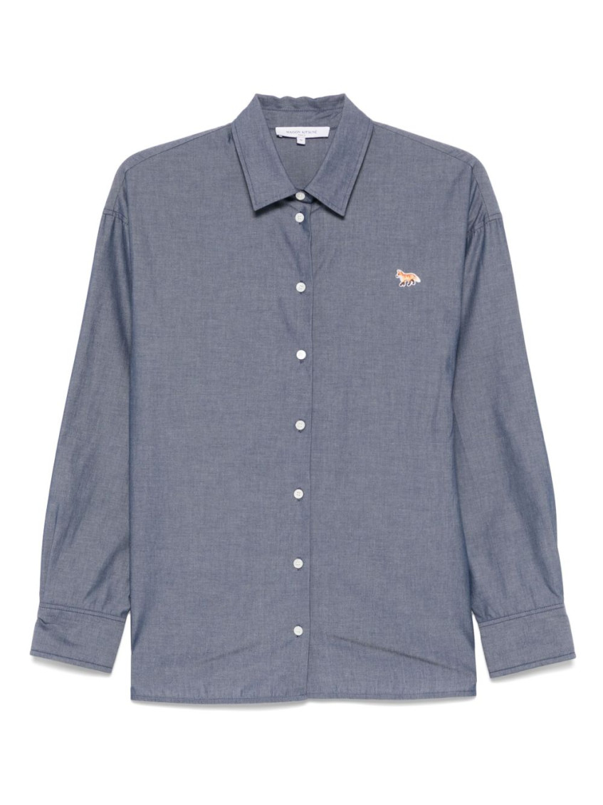 Maison Kitsuné Blue Cotton Shirt