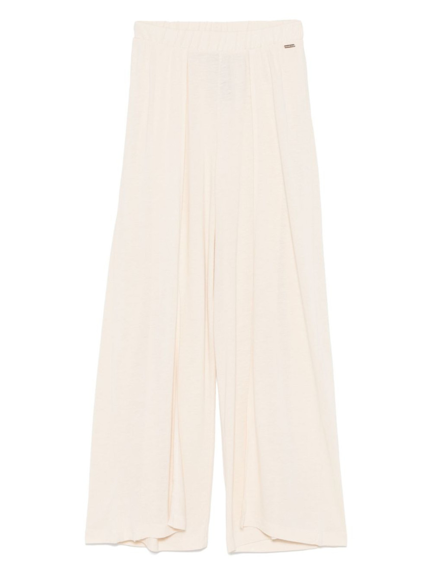 Emporio Armani Beige Wide-leg Trousers