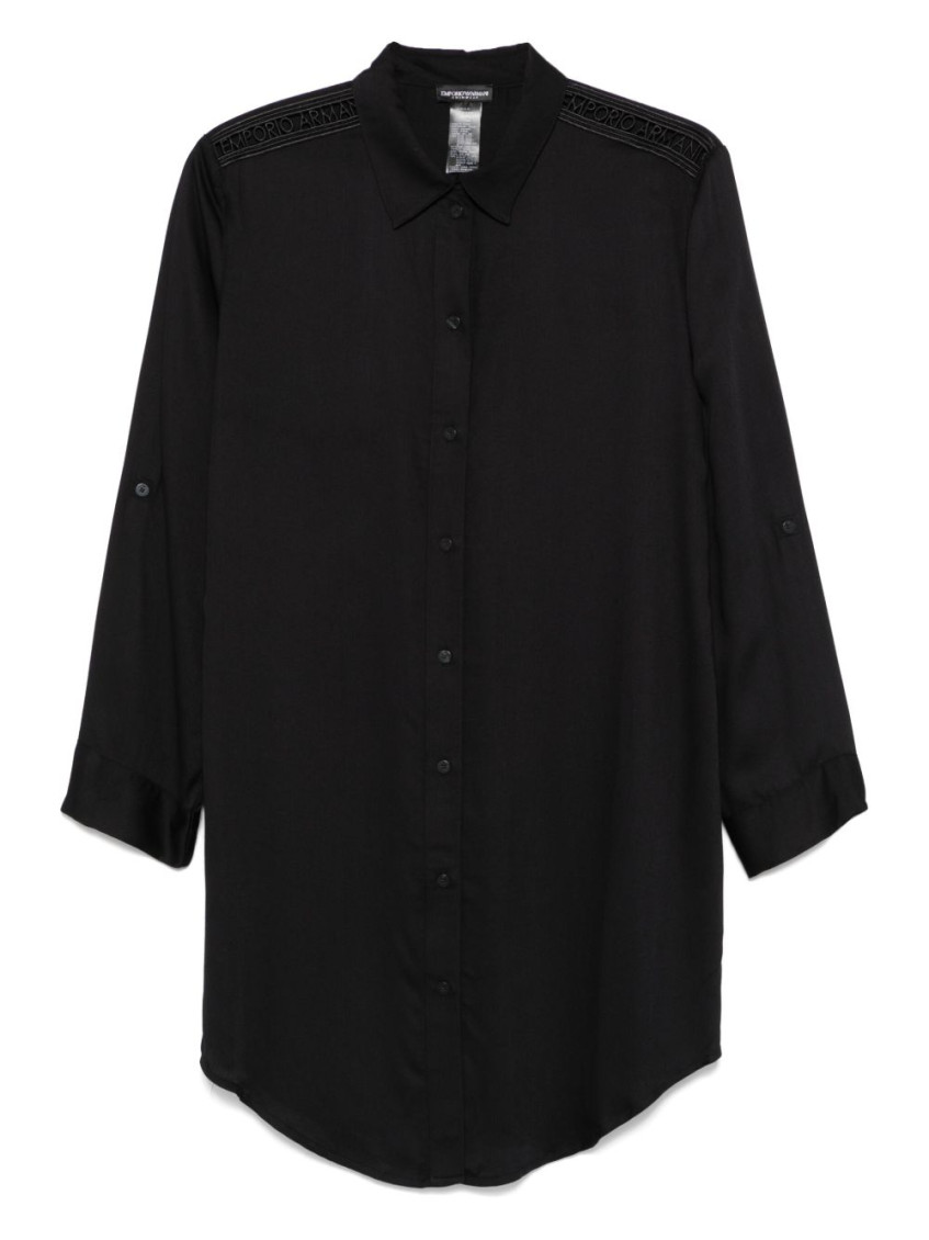 Emporio Armani Black Cotton Sea Clothing In Green