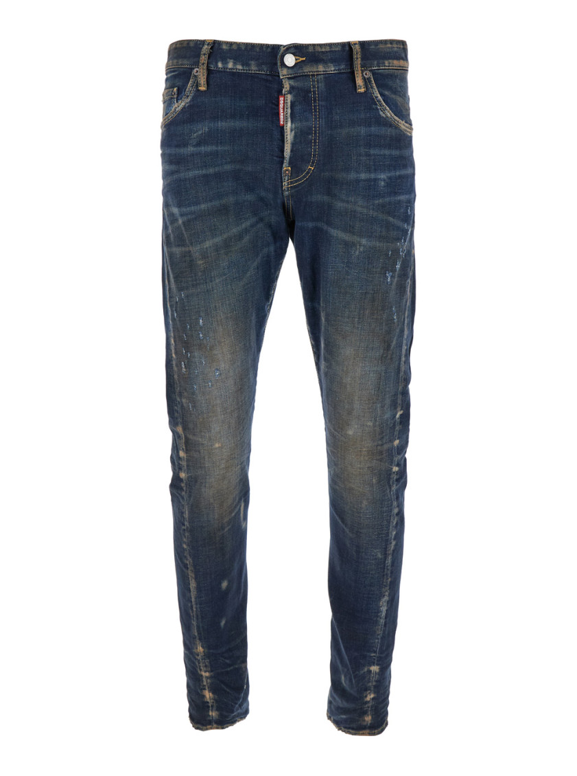Dsquared2 Stretch Denim Sexy Twist Jeans In Blue