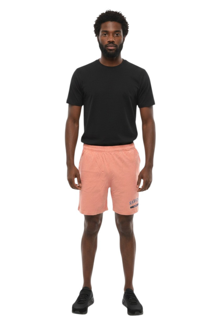 Harmony Orange Regular Logo Shorts In Animal Print