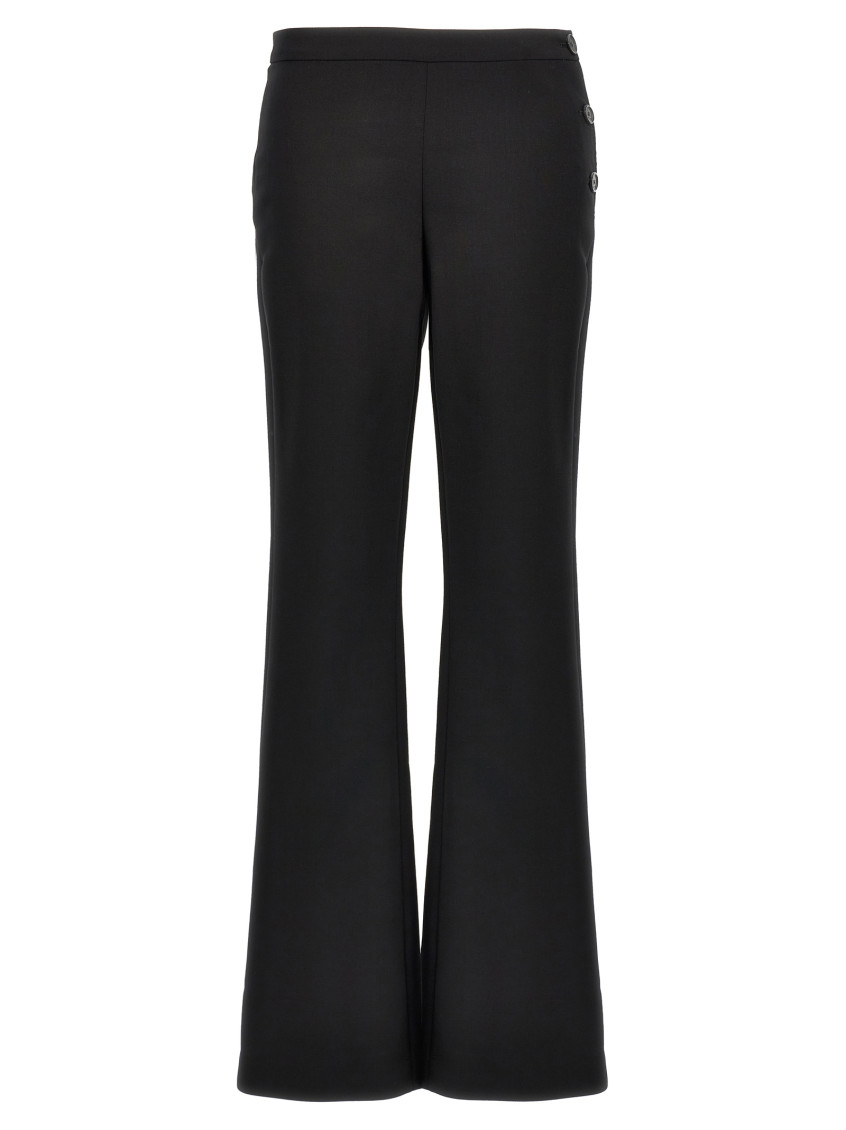 Courrèges Oblique Tailored Wool Blend Pants In Black