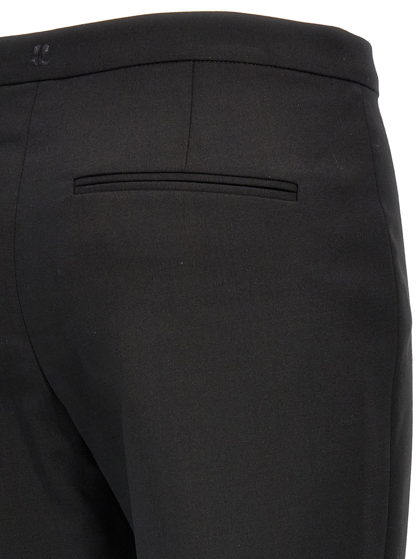 パンツ COURREGES 'Oblique Tailored' pants Black 424CPA272WO0113 Courreges Black Oblique Tailored Pants for Women Online USA