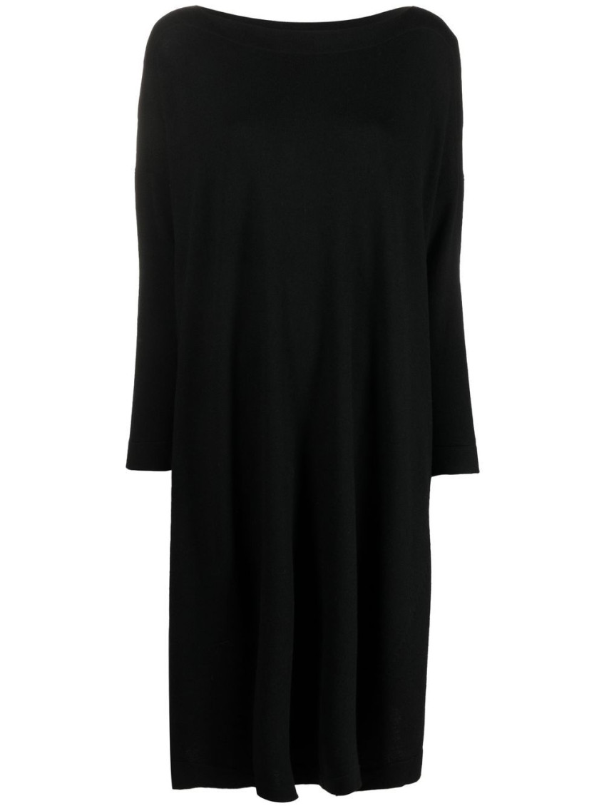 Daniela Gregis Oversized Wool Short Dress In Black