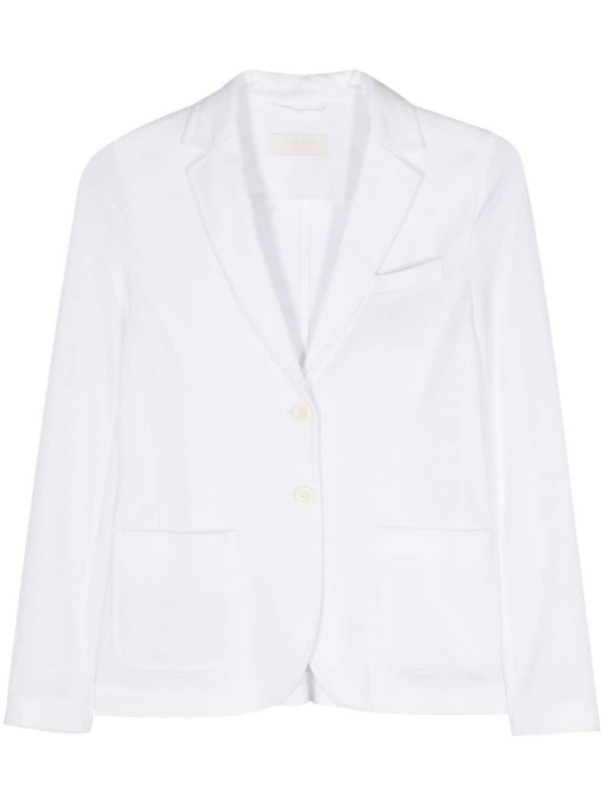 Circolo 1901 Single-breasted Pique Jacket In White