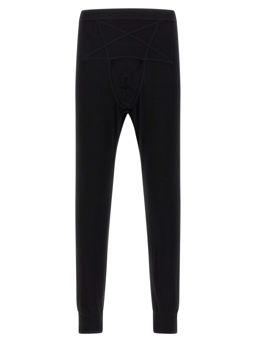 Rick Owens Black Thermal Bottom Leggings In Black