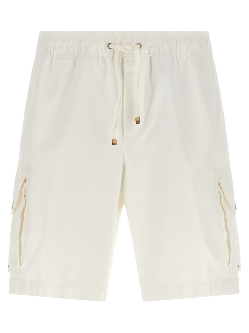 Brunello Cucinelli Cargo Pocket Bermuda Shorts Bermuda And Short White In White