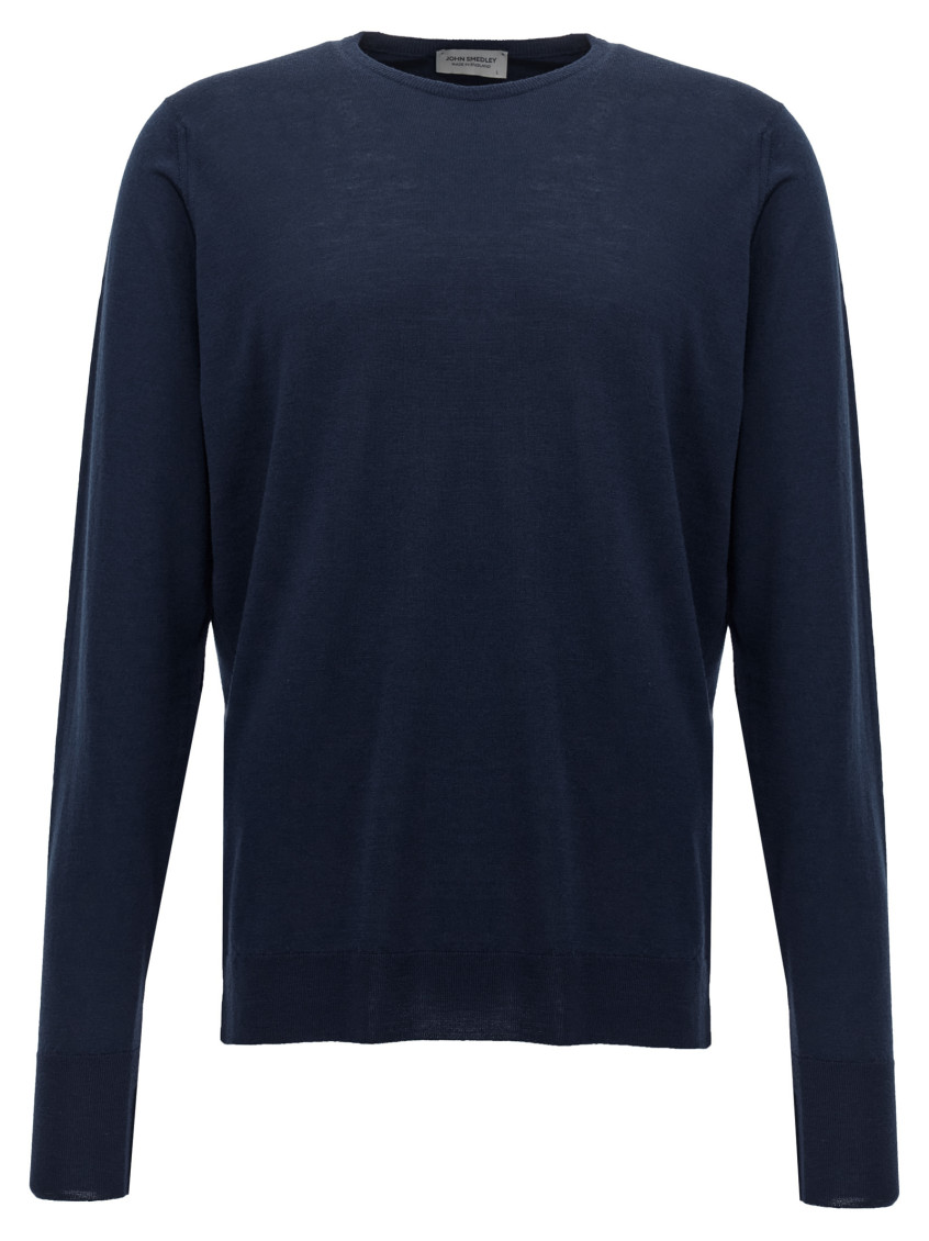 John Smedley Marcus Crew-neck Sweater In Blue