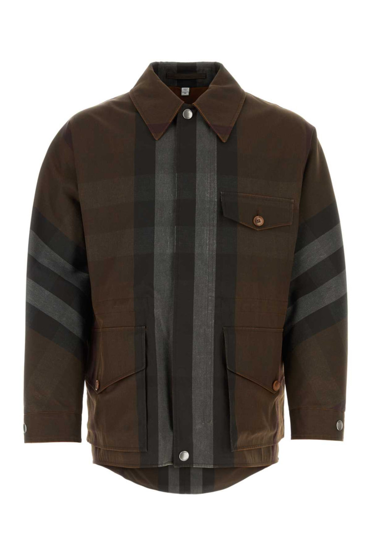 Burberry Washed Check Workwear Jacket In Multicolor