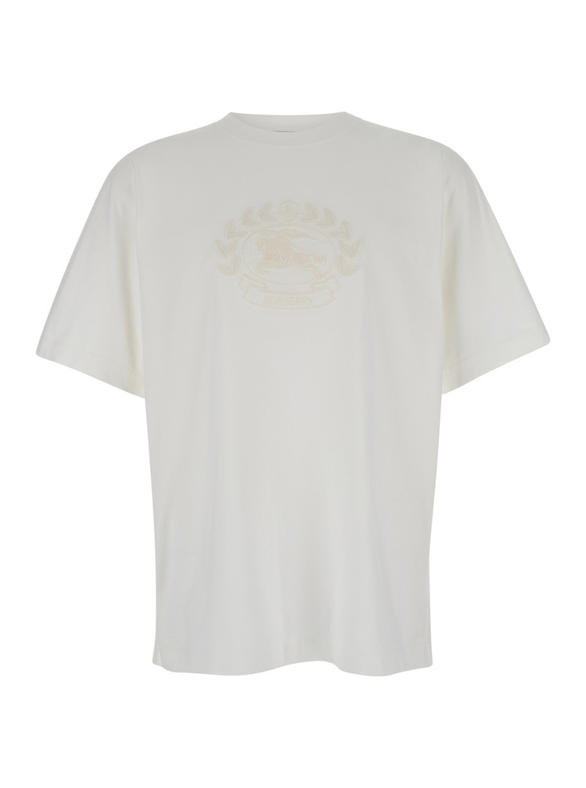Burberry "ekd Embroidered T-shirt In White