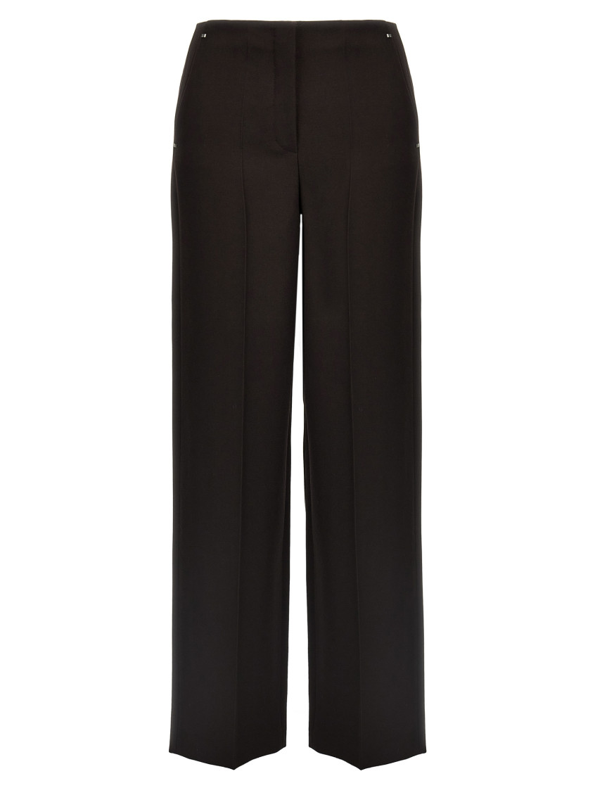 Fendi Wool Trousers In Dark Purple