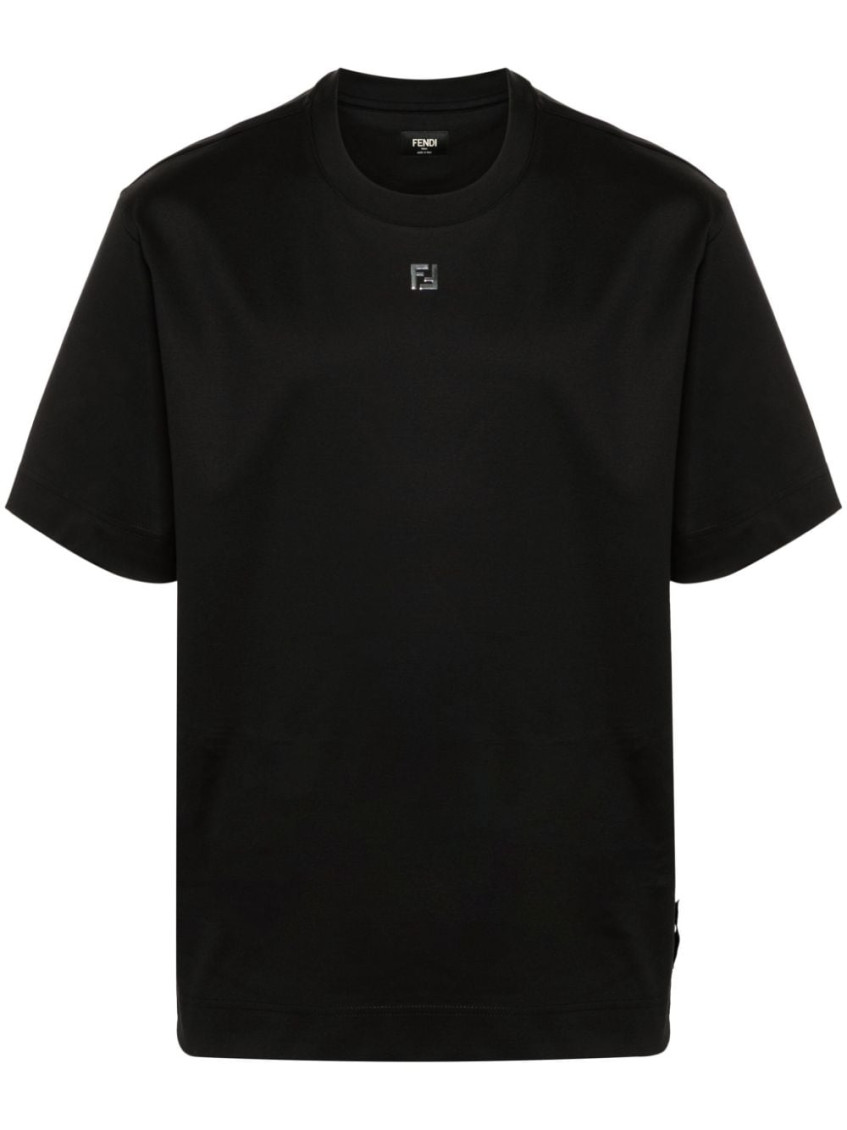 Fendi M.j. Ff Metal T-shirt In Black