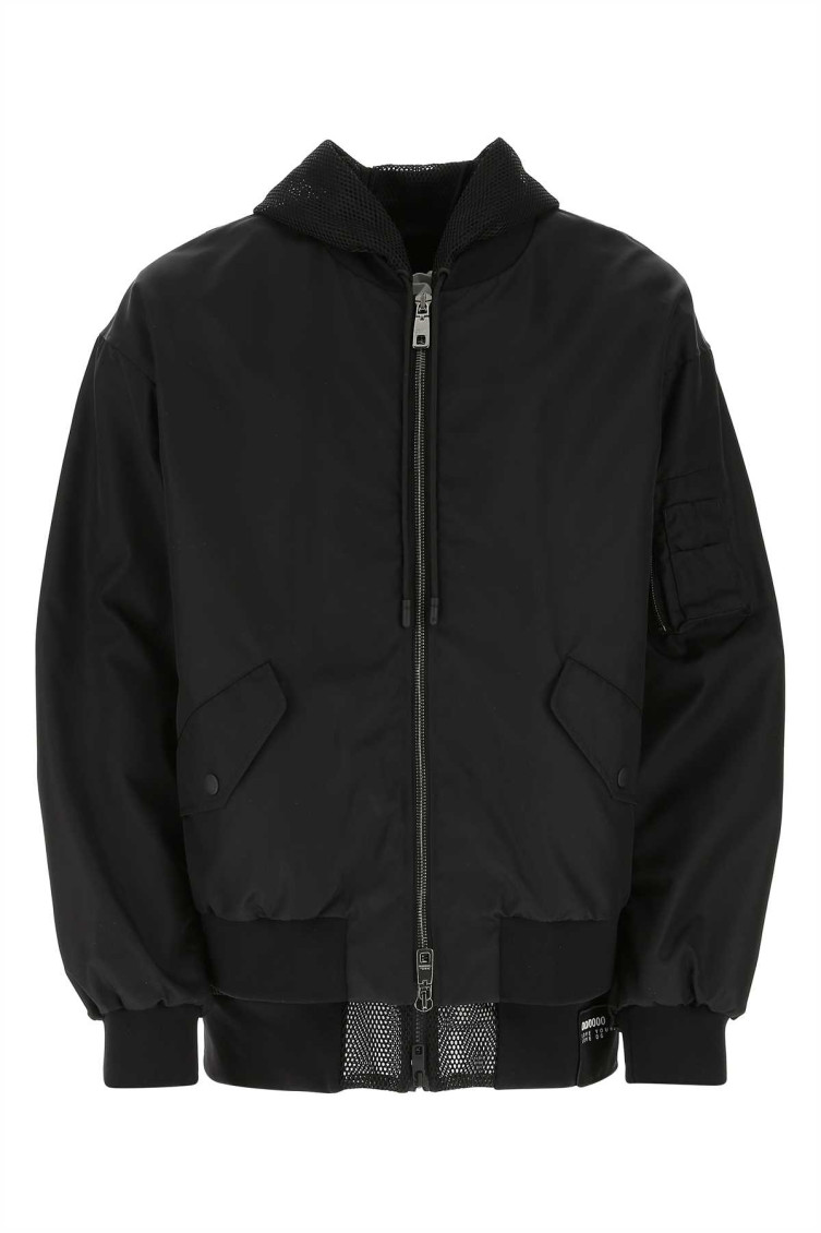 Dolce & Gabbana Men's Nylon Bomber Jacket In Black