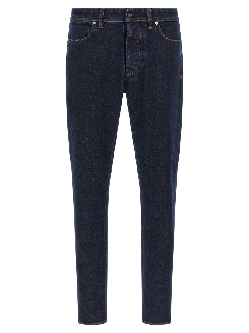 Stone Island Regular-straight-fit Five-pocket Jeans With Rinsed Finish In Blue