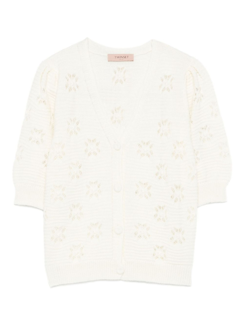 Twinset Floral-pattern Button-down Cardigan In Multi