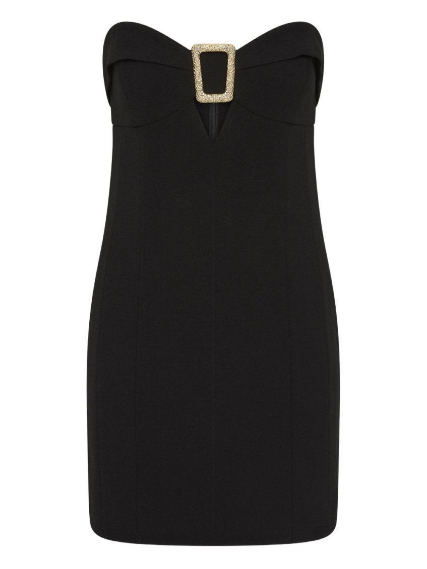 Rebecca Vallance Black Altair Short Black Dress In Black