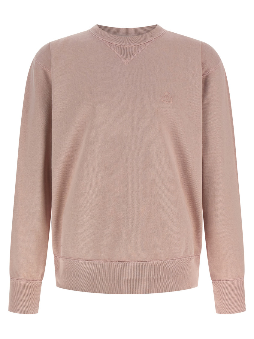 Isabel Marant Crew Neck Sweatshirt Featuring Ribbed Cuffs In Pink