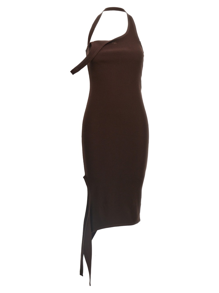Courrèges Knit Dress In Brown