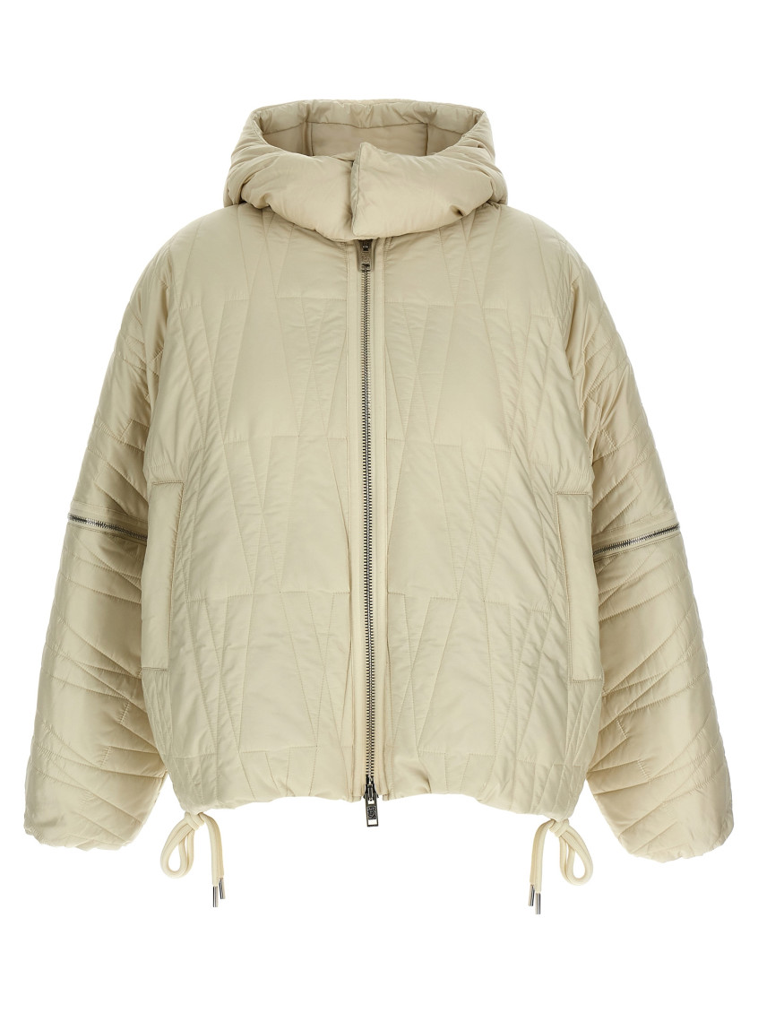 Moncler White Haissa Down Jacket In White